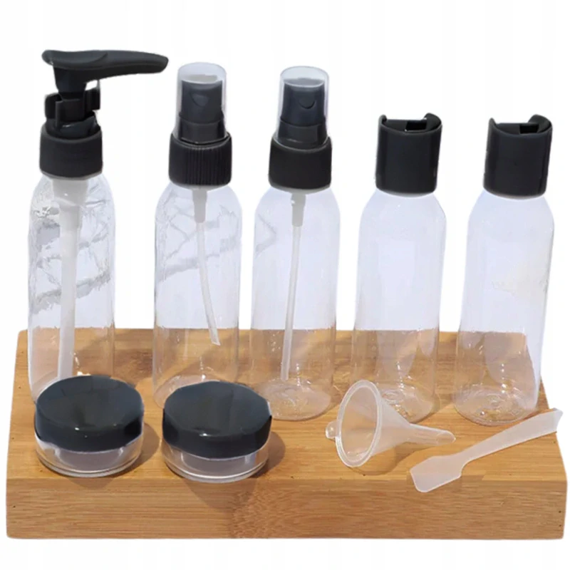 Cestovná sada kozmetických nádobiek 9-dielna