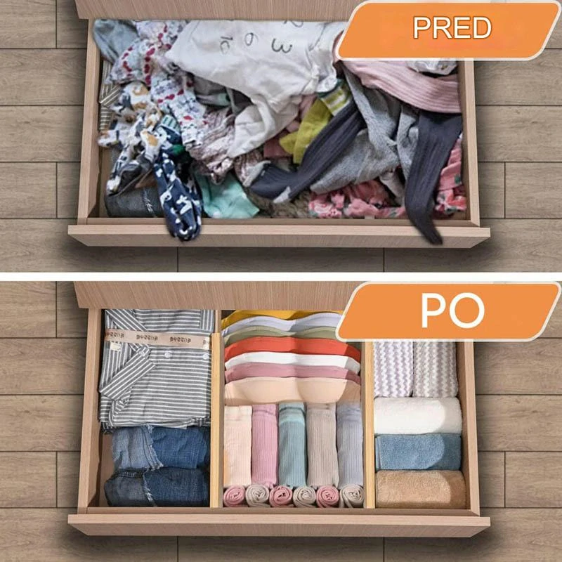 Rozkladacie bambusové organizéry do zásuviek 4ks