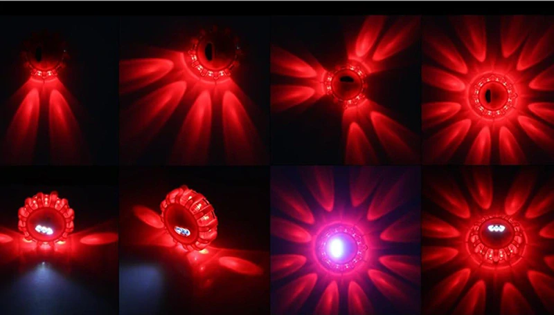 Silná výstražná lampa 360 LED s magnetom