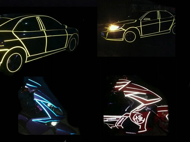 Reflexná lepiaca páska na automobily, motocykle a bicykle 1cm x 8m