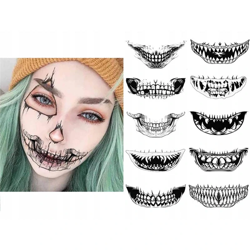 Halloweenska tetovačka Zuby 13x7cm