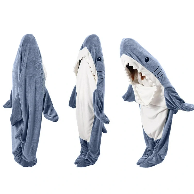 Teplá zimná pyžamová deka Žralok M