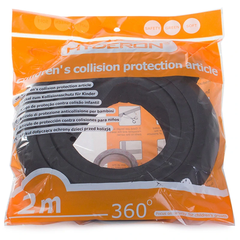 Ochranné penová páska na hrany nábytku 2m čierna