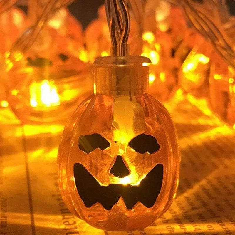 Halloweenska LED girlanda Tekvice 2m