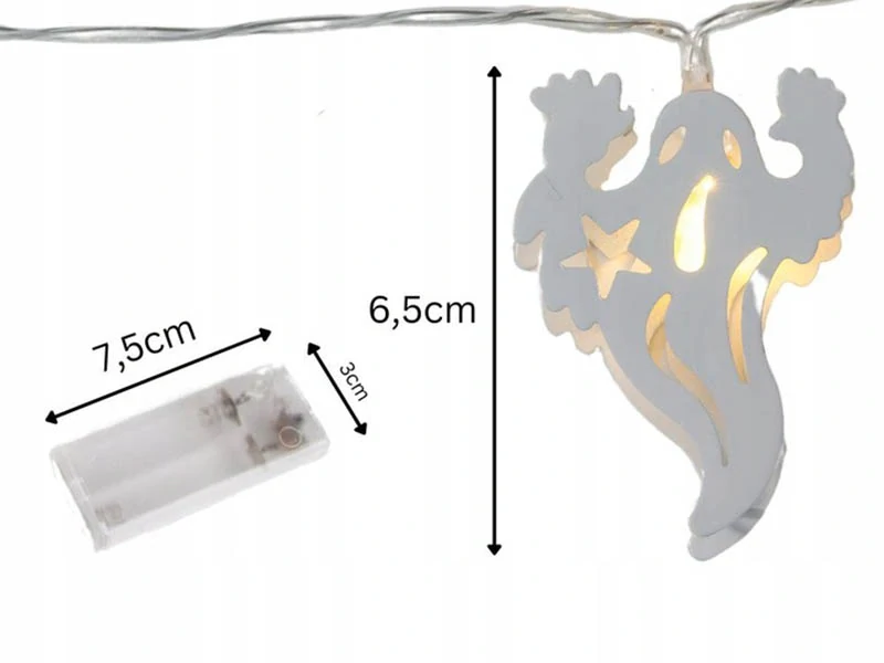 Halloweenska LED girlanda Duchovia 2m