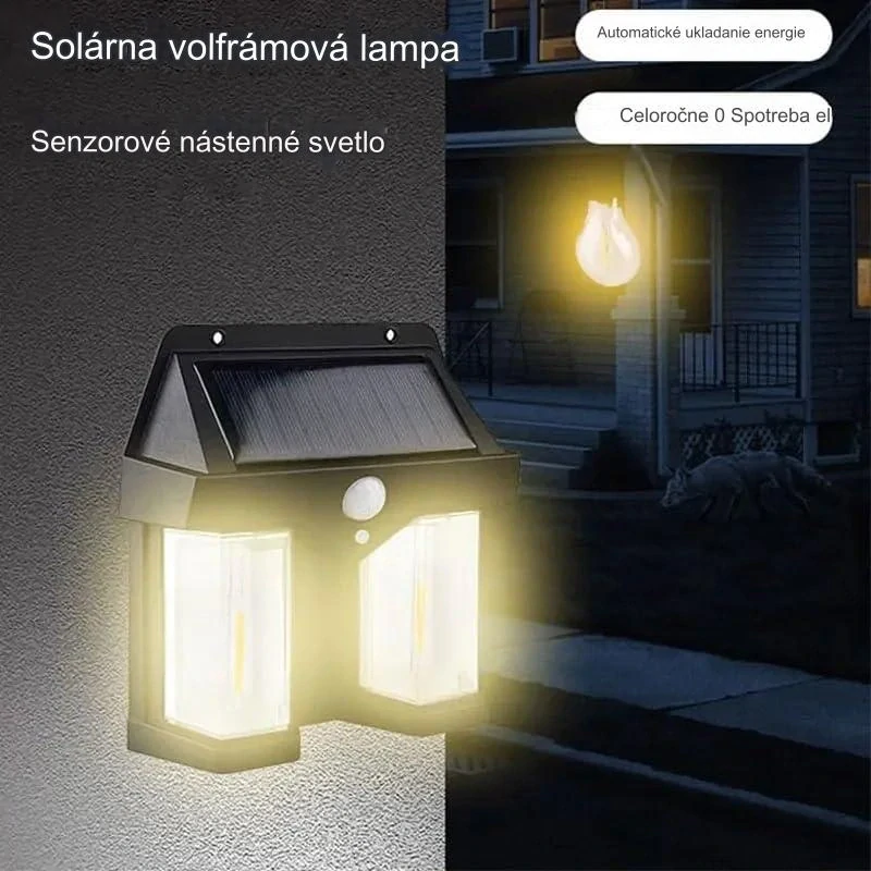 Solárna lampa s senzorom súmraku a pohybu