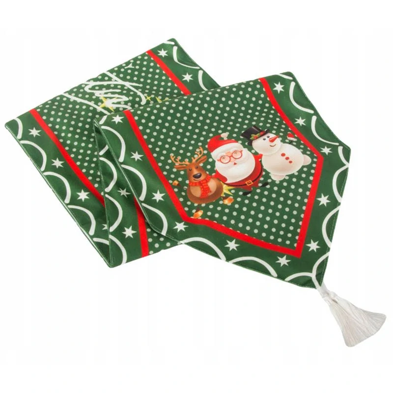 Vianočný behúň na stôl 205x35cm zelený