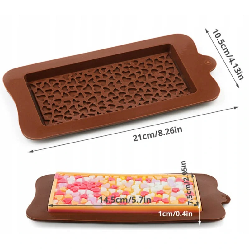 Silikónová forma na čokoládové srdiečka a kocky ľadu 21x10cm