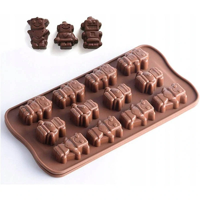 Silikónová forma na čokoládu Roboty 21x11cm