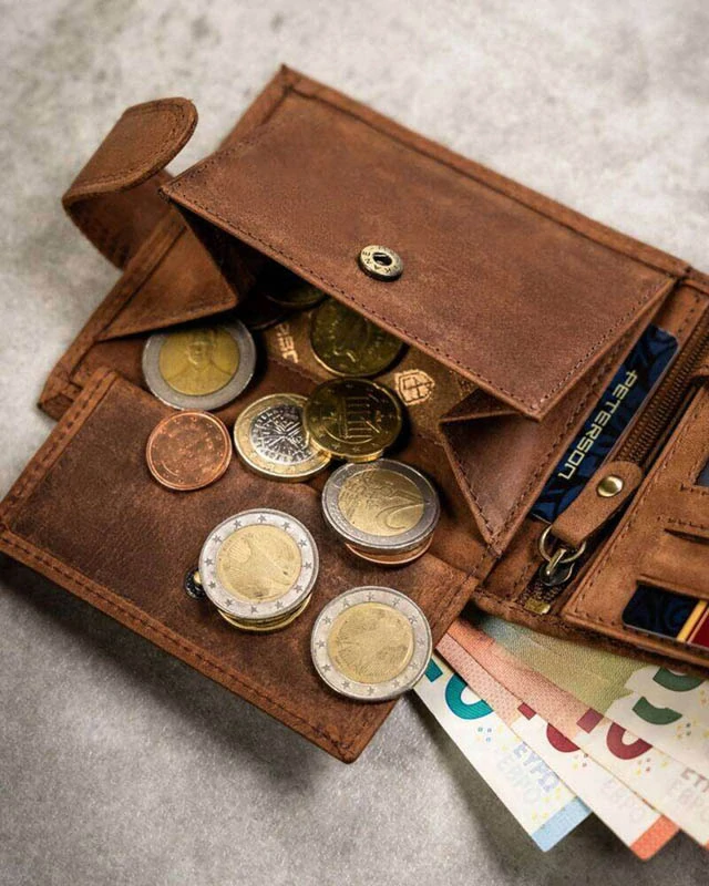 Darčeková sada Peterson Peňaženka s príveskom N009L Cognac