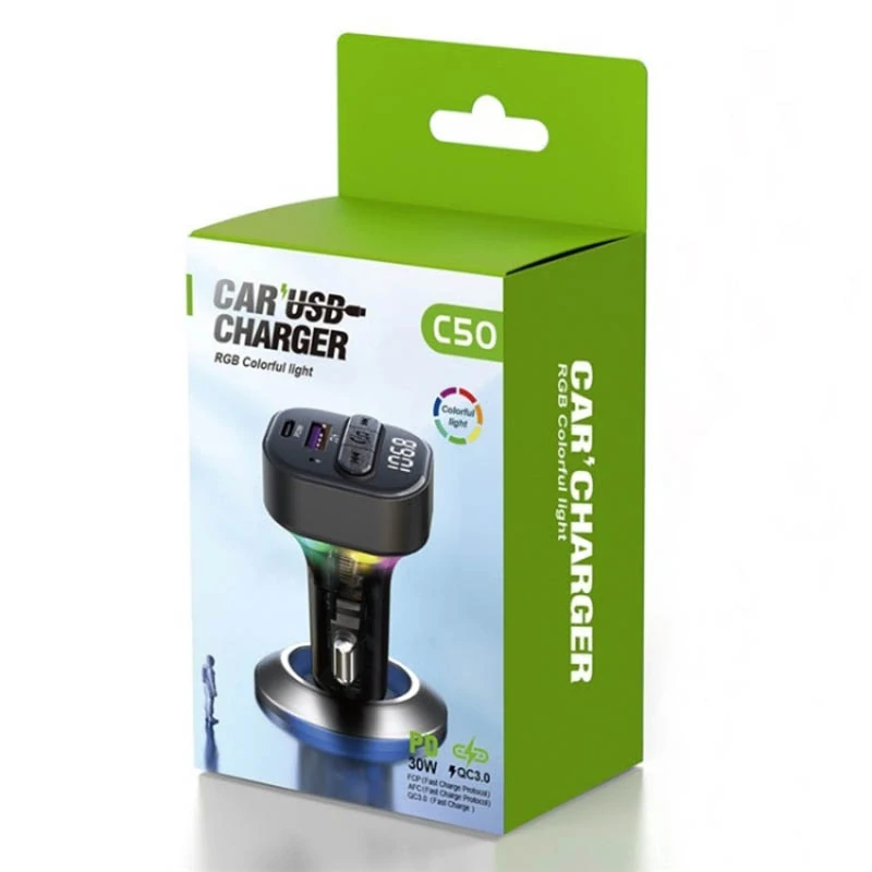 Bluetooth transmitter do auta C50 s USB nabíjačkou