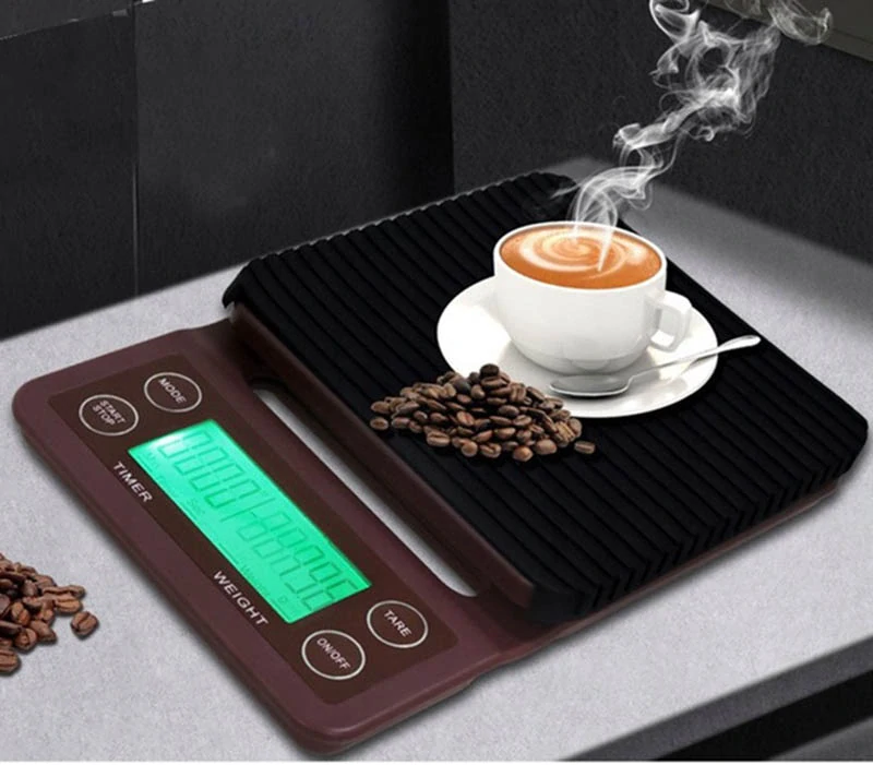Elektronická kuchynská váha na prípravu kávy TYL-908A hnedá