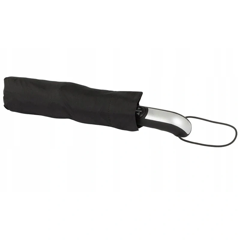 Čierny skladací dáždnik s puzdrom