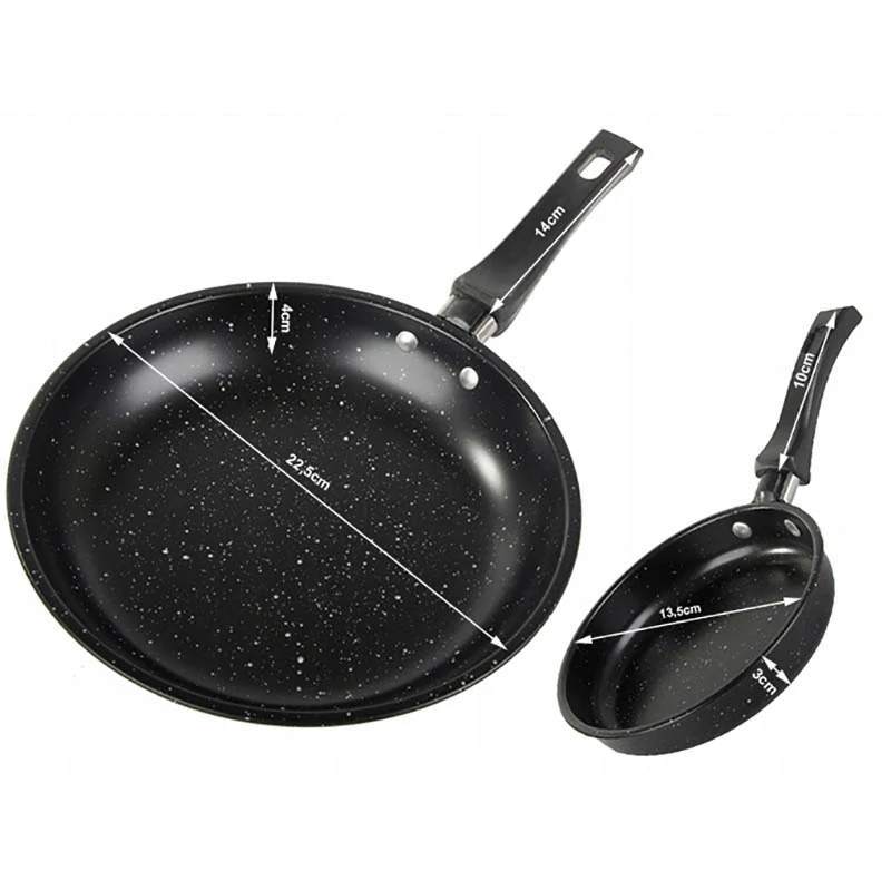 Sada 2 nepriľnavých hliníkových panvíc 24, 14 cm