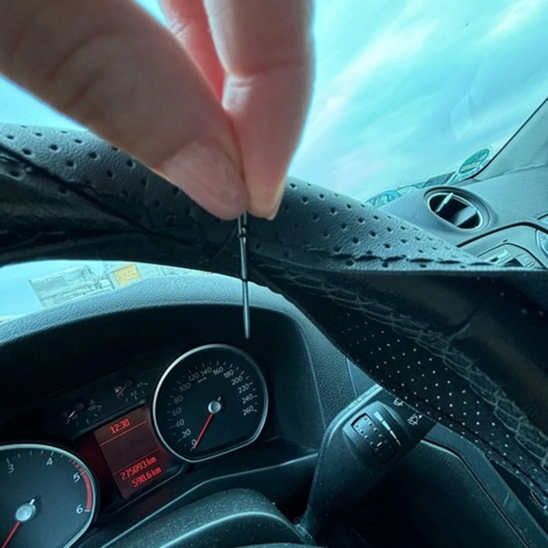 Poťah na volant na ručné prešívanie čierny