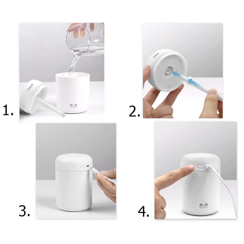 RGB Zvlhčovač vzduchu - LED difuzér biely