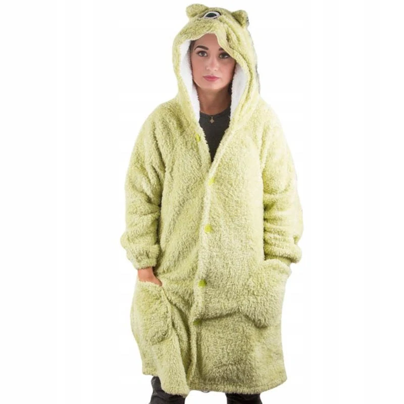 Teplá oversize mikina a deka 2v1 zelená