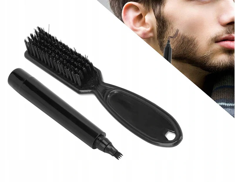 Zhusťujúca pánska kefka s fixou na bradu