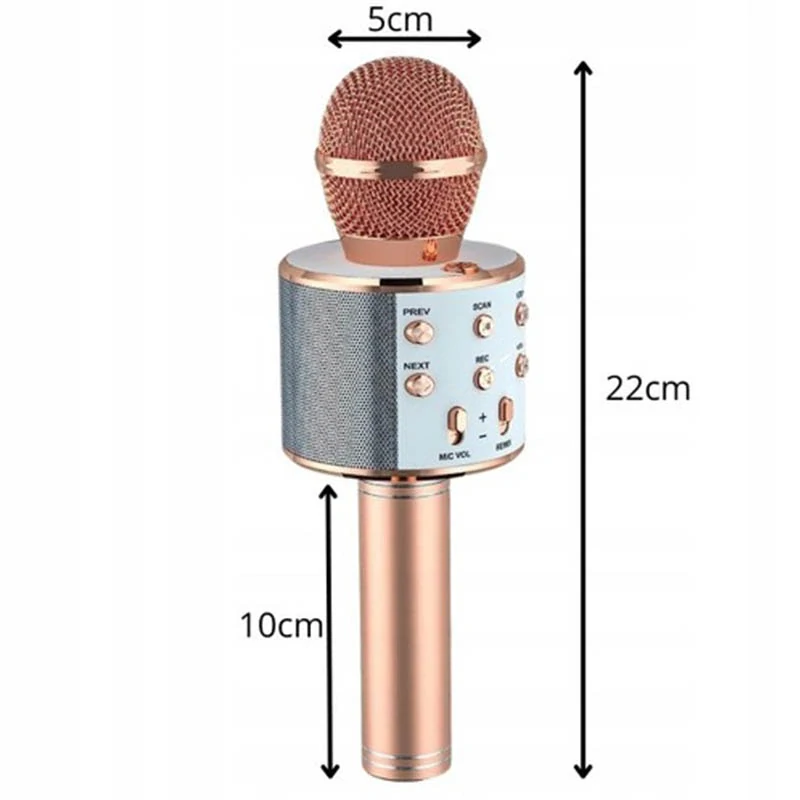 Karaoke mikrofón s puzdrom ružový