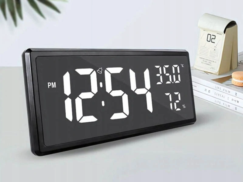 LED hodiny s teplomerom 3808L 35x15cm