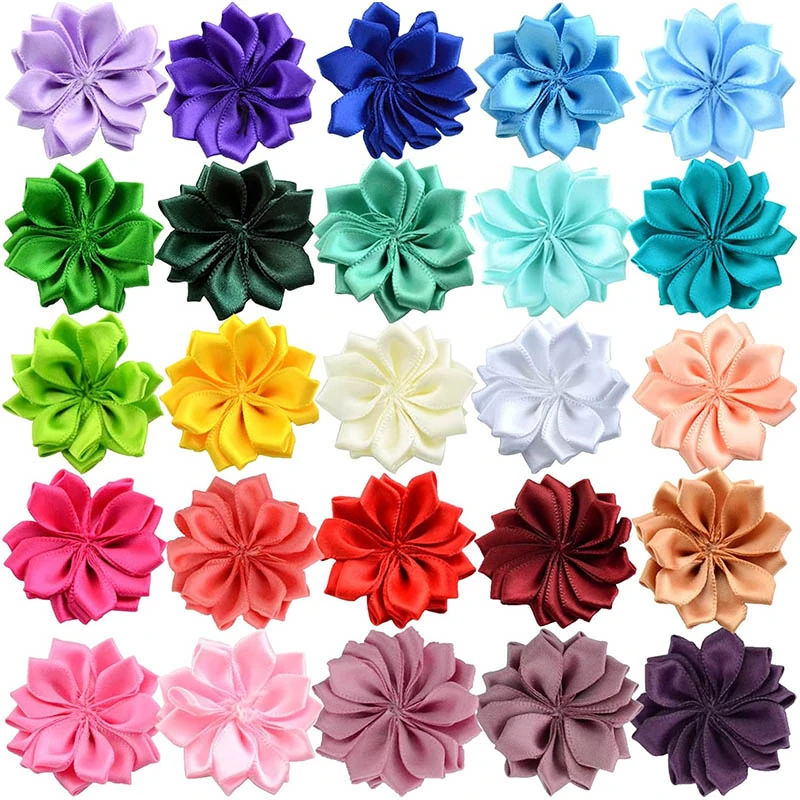 Stuha saténová so srdiečkami - 23 m x 2,5 cm : červená