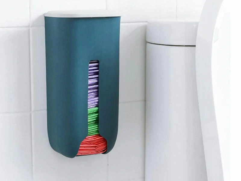 Nástenný zásobník na tašky modrý