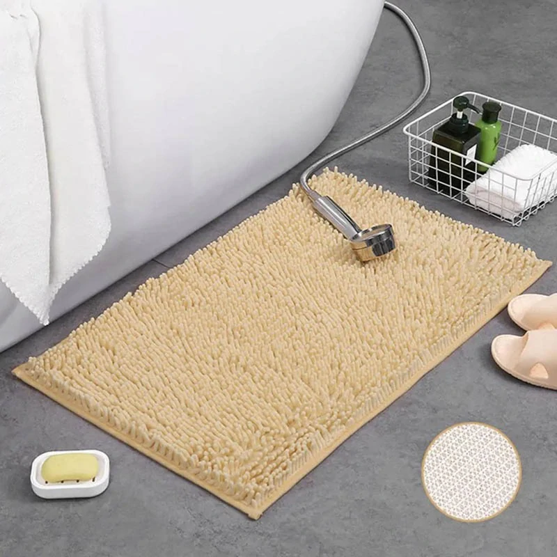 Protišmykový koberček do kúpeľne 45x70cm hnedý