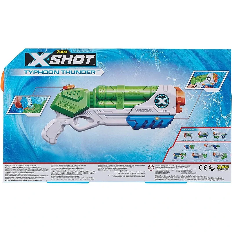 X-Shot Typhoon Thunder – vodná pištoľ 550 ml s dostrelom až 9 m