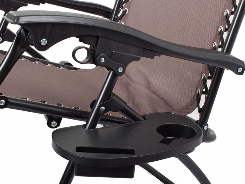 Záhradné ležadlo Gravity Zero do 150kg hnedé