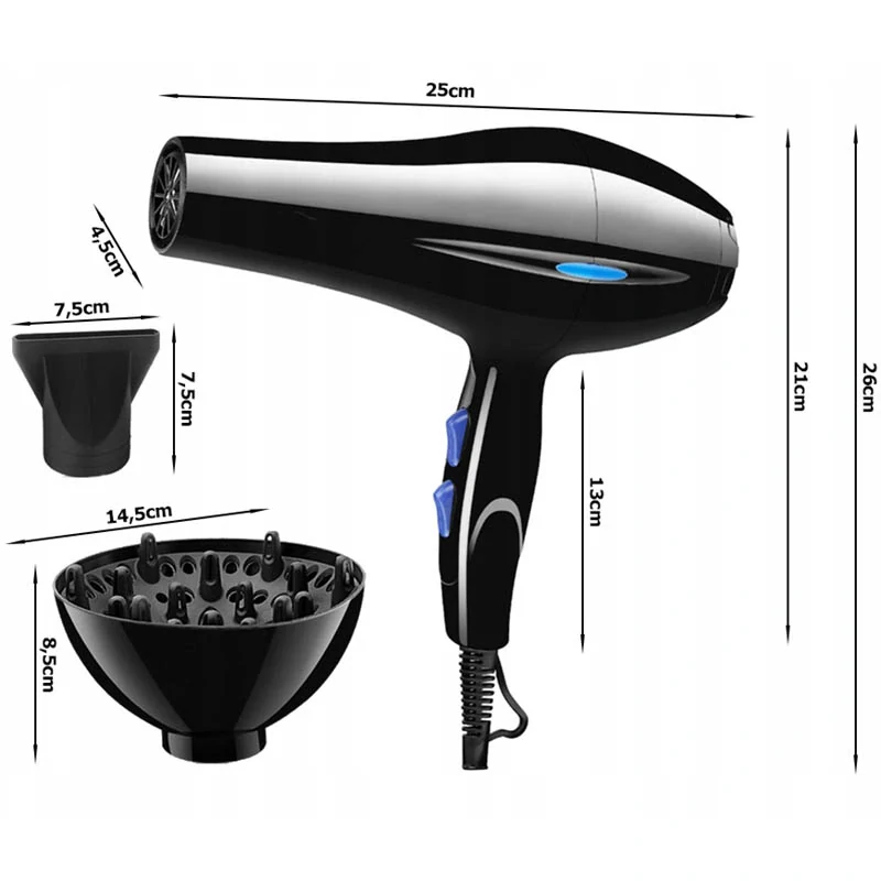 LED Fén na vlasy s ionizáciou