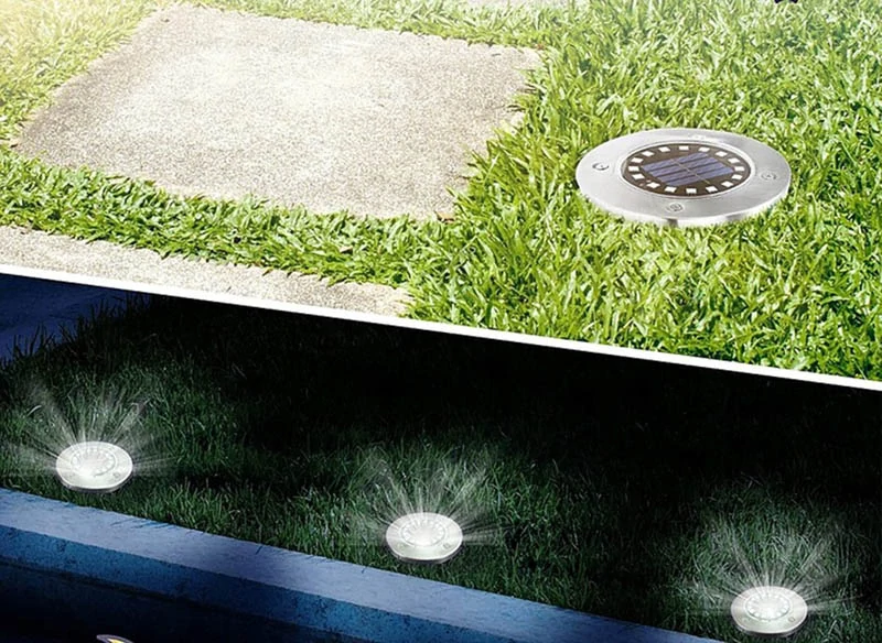 Záhradné solárne lampy 16LED 4ks