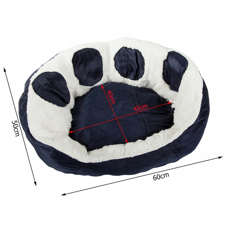 Plyšový pelech pre zviera 60cm modrý