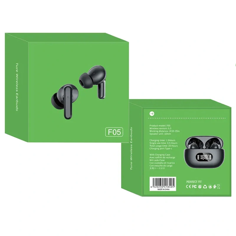 Bluetooth slúchadlá F05 čierne