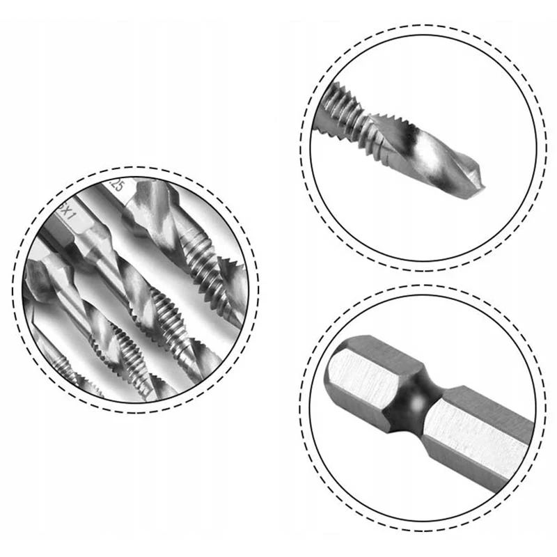 Sada HSS závitovacích vrtákov M3-M10 6ks