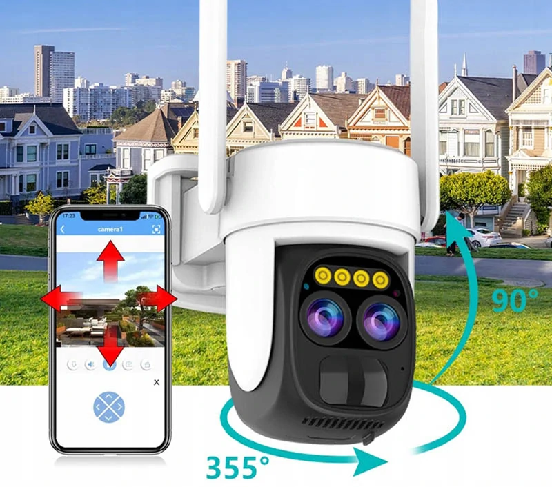 Solárna IP kamera otočná s detektorom pohybu TP2