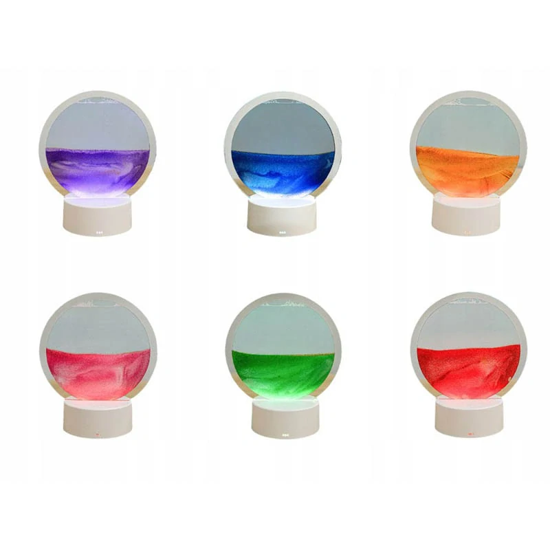 3D lampa s pohyblivým pieskom 19cm