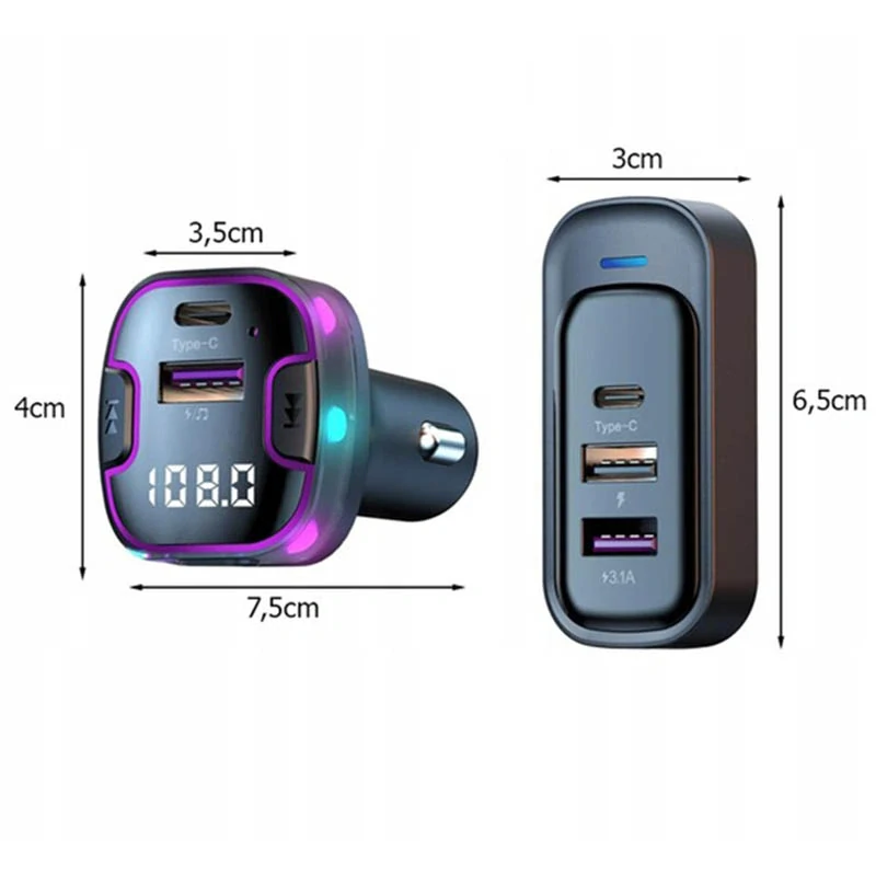 Transmitter s 3x USB-C nabíjačkou