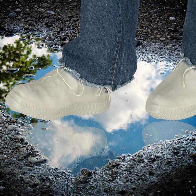 Nepremokavé návleky na topánky – silikónové ochranné čižmy M sivé (veľkosť 35–38)