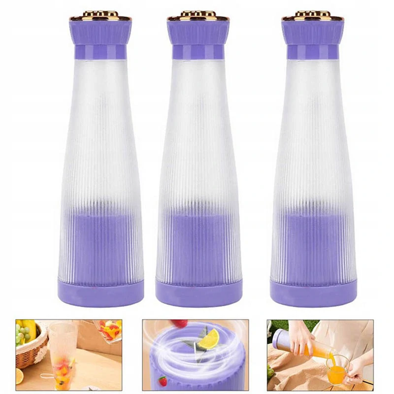Prenosný smoothie mixér USB bezdrôtový 400ml fialový