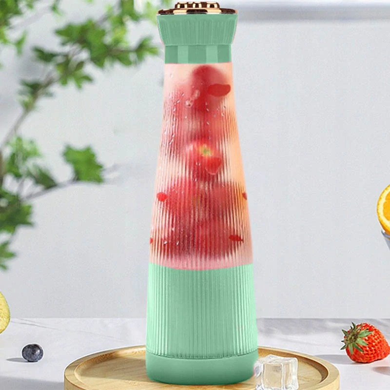 Prenosný smoothie mixér USB bezdrôtový 400ml zelený