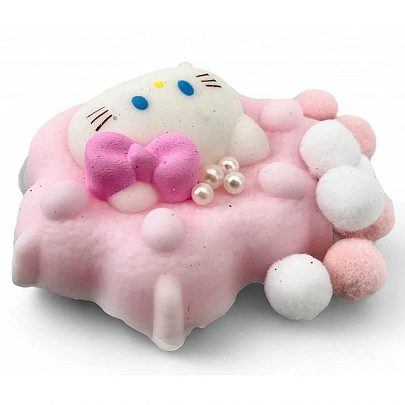 Antistresová hračka – biela mačička