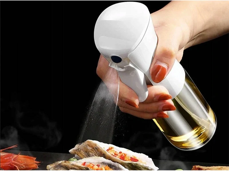 Sklenený rozprašovač na olej, ocot a omáčky 200ml biely