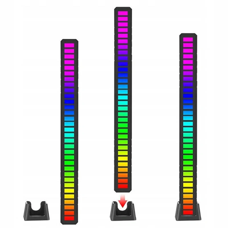 LED panel RGB reagujúci na zvuk USB čierny