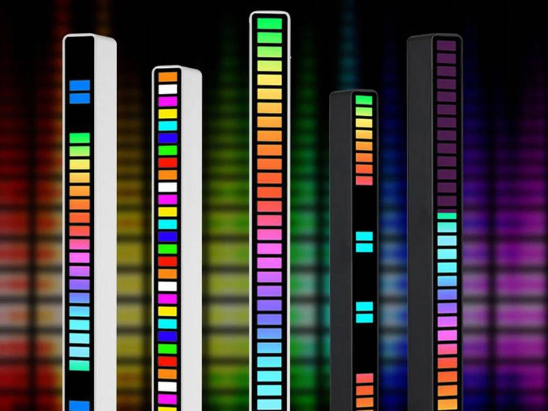 LED panel RGB reagujúci na zvuk USB biely