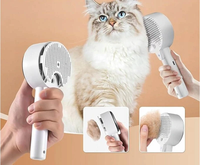 Elektrická kefa pre psov a mačky s rozprašovačom