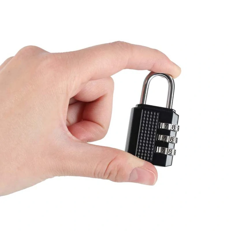 Visiaci zámok na kód na batožinu čierny