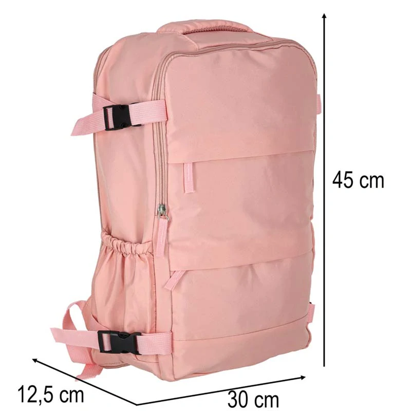 Príručný turistický batoh na cestovanie 45 × 30 cm ružový