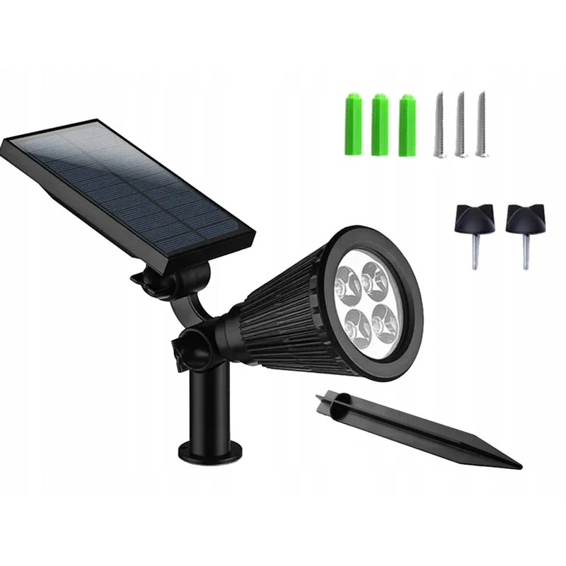 Solárna záhradná LED lampa zapichovacia 4 LED so súmrakovým senzorom