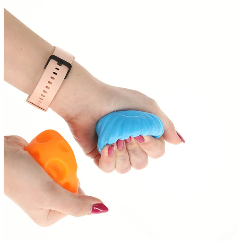 Senzorické loptičky pre deti – sada 6 kusov v sieťke