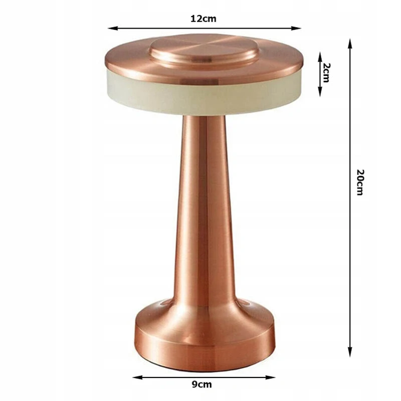 Dotyková stolová nočná lampička s 3 stupňami svetla medená